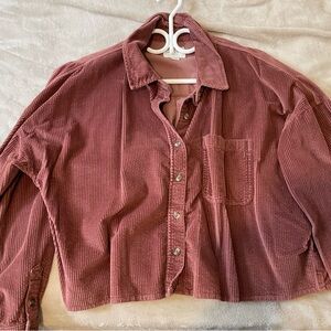 American Eagle Corduroy Button-Up Shirt